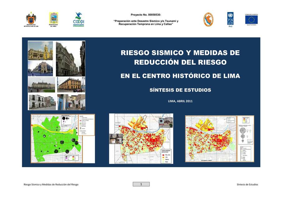 Riesgo Sismico y medidas de reducción en el centro historico de Lima ...