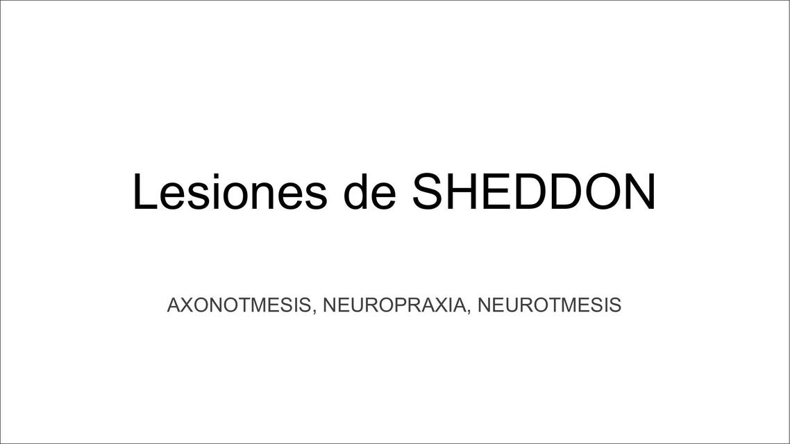 Lesiones de SHEDDON