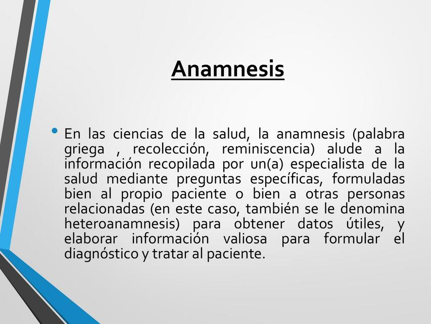 ANAMNESIS REMOTA Y PROXIMAL INTRO POD