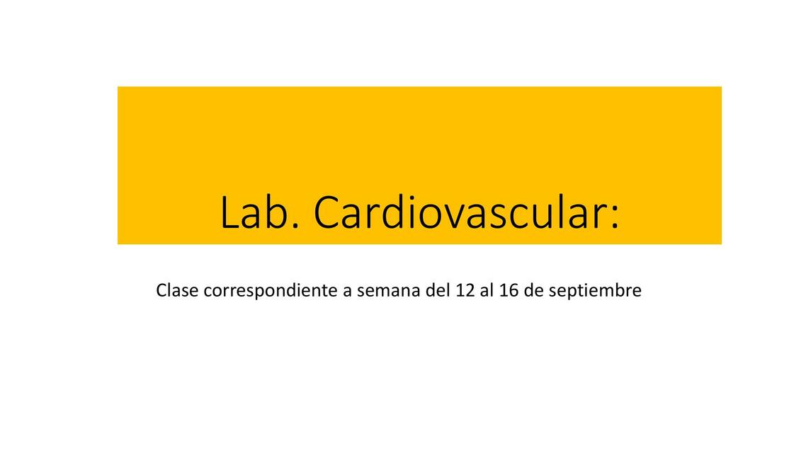 Lab. Cardiovascular