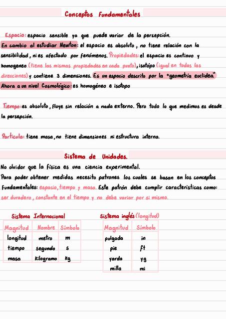 Conceptos Fundamentales Física I