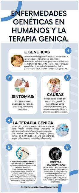 Enfermedades genéticas en humanos y la terapia genica