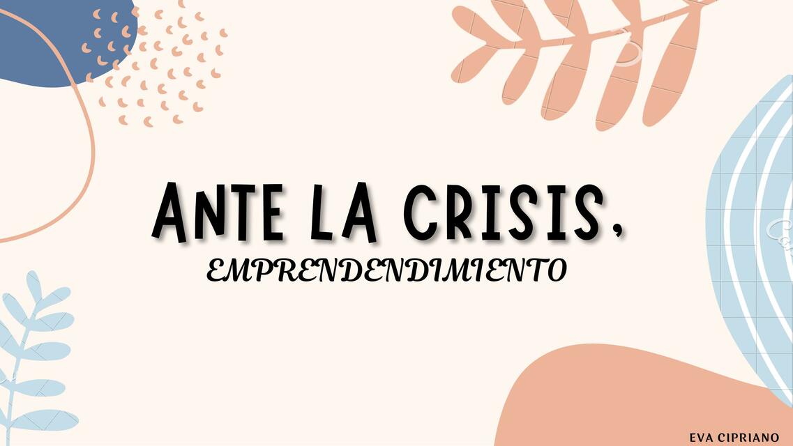 EMPRENDIMIENTOS EN CRISIS