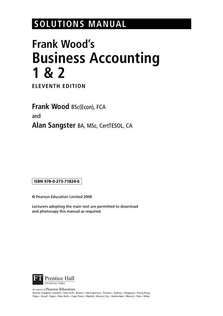 Business Accounting 1 and 2 ELEVENTH EDI