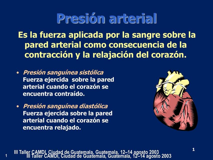 Fisiología de la presión arterial