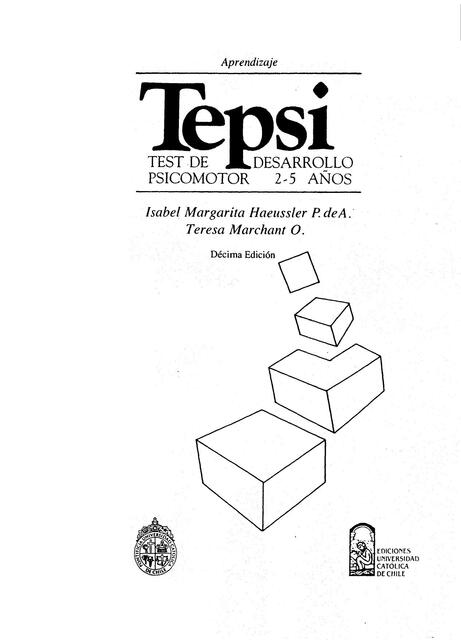 TEPSI Test de Desarrollo Psicomotor de 2- 5 Años 