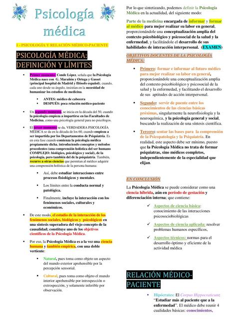 Psicología Médica - Degrabada - Parcial