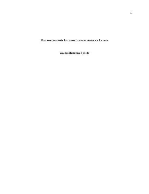 Macroeconomía intermedia para américa latina