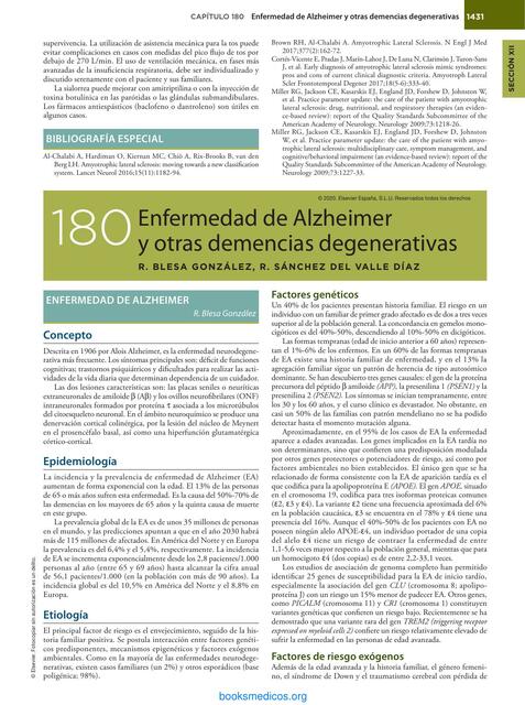 Enfermedades de Alzheimer y otras demencias degenerativas 