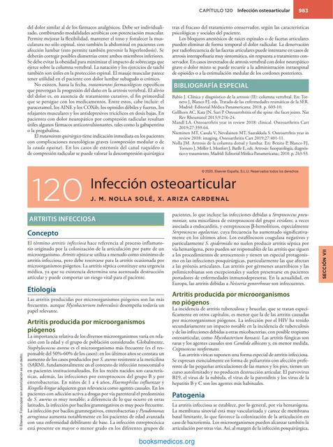 Farreras artritis infecciosa y espondilodiscitis