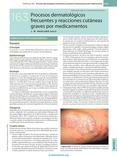 Procesos dermatológicos frecuentes y reacciones cutáneas graves por medicamentos 