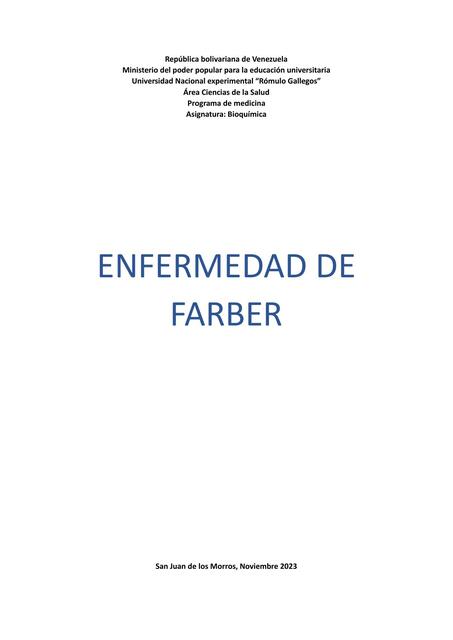 Enfermedad de Farber