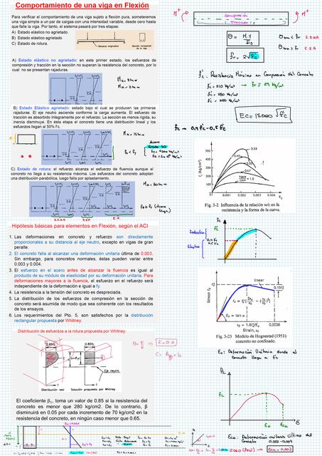 Comportamiento de una viga en flexión  