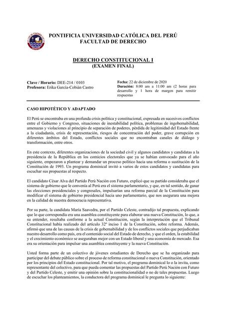 Derecho Constitucional I 