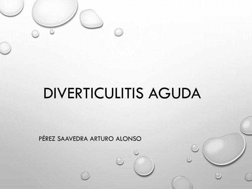 Diverticulitis Aguda