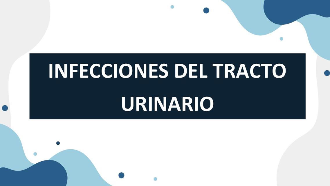 Infecciones del tracto urinario 