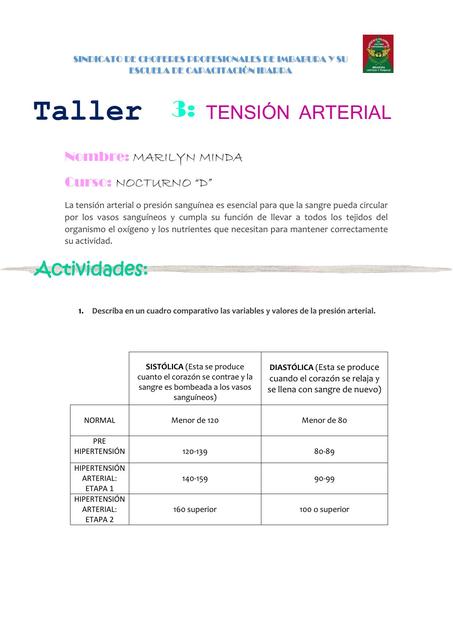 TENSIÓN ARTERIAL