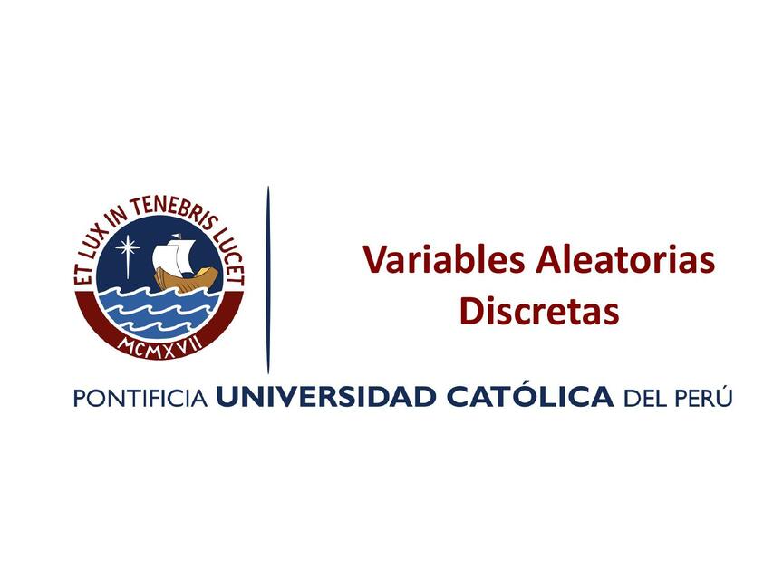 Variables Aleatorias Discretas