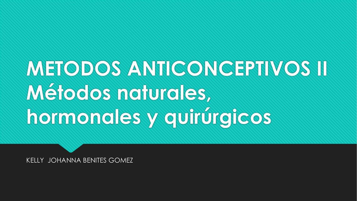 métodos anticonceptivos