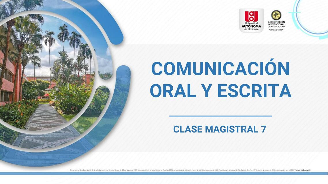 Comunicación oral y escrita 