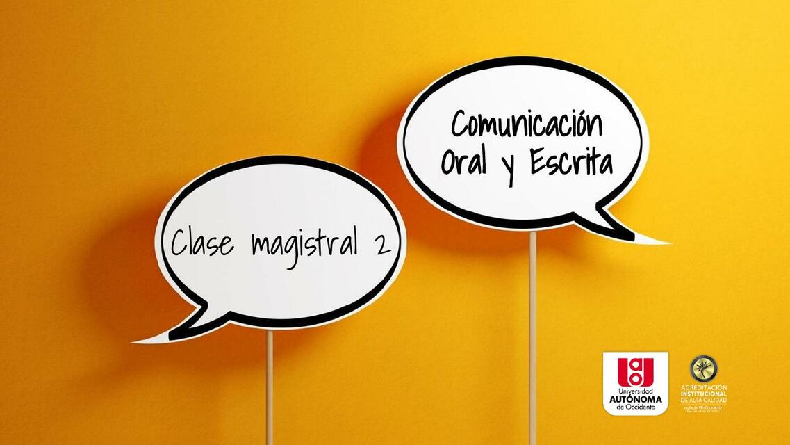 Comunicación oral y escrita 