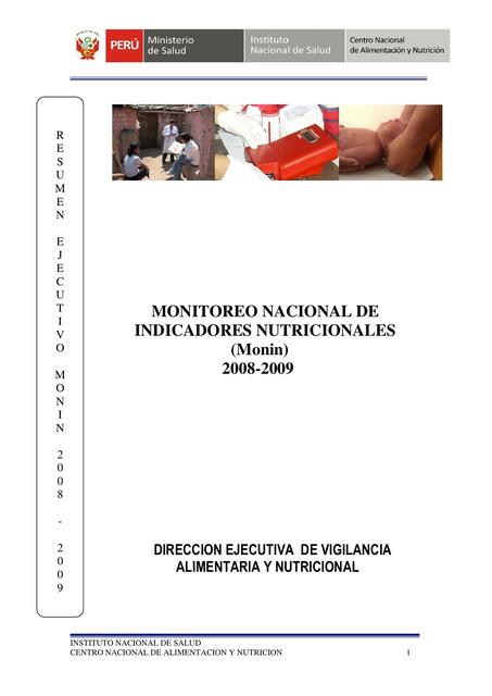 Monitoreo Nacional de Indicadores Nutricionales 