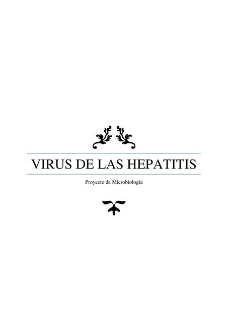 VIRUS DE LA HEPATITIS