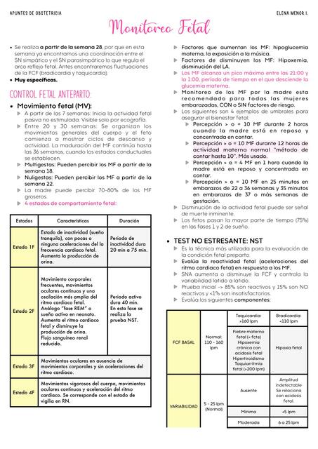 MONITOREO FETAL