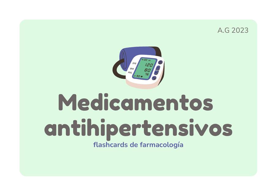 Medicamentos antihipertensivos 