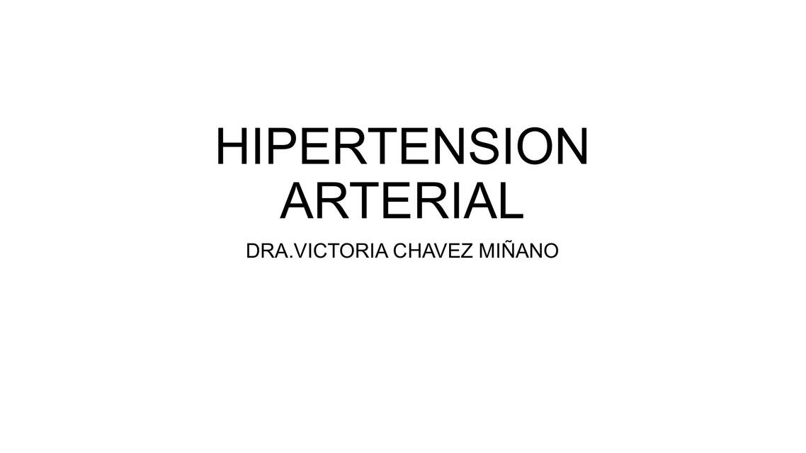 Hipertensión arterial