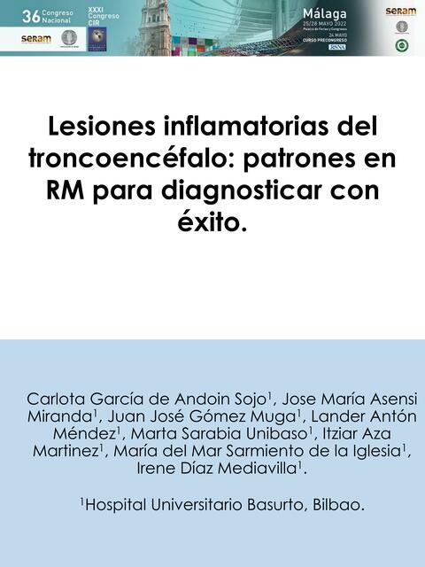 Lesiones Inflamatorias del Troncoencéfalo 