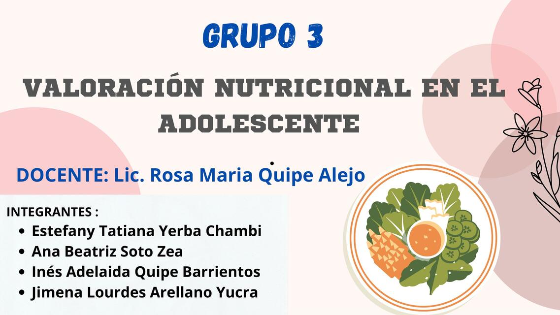 Valoración Nutricional en el Adolescente 