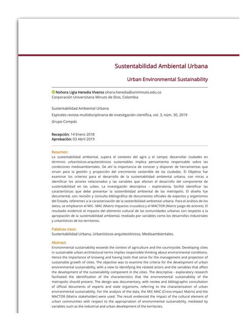 Sustentabilidad Ambiental Urbana Ecología y ambiente uDocz
