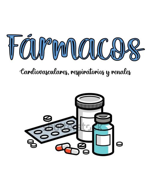 Fichas farmacológicas del sistema cardiovascular y respiratorios