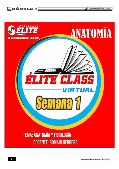 Élite class - Semana 1 - Anatomía - Anatomía y fisiología