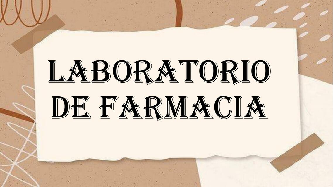 Laboratorio de farmacia