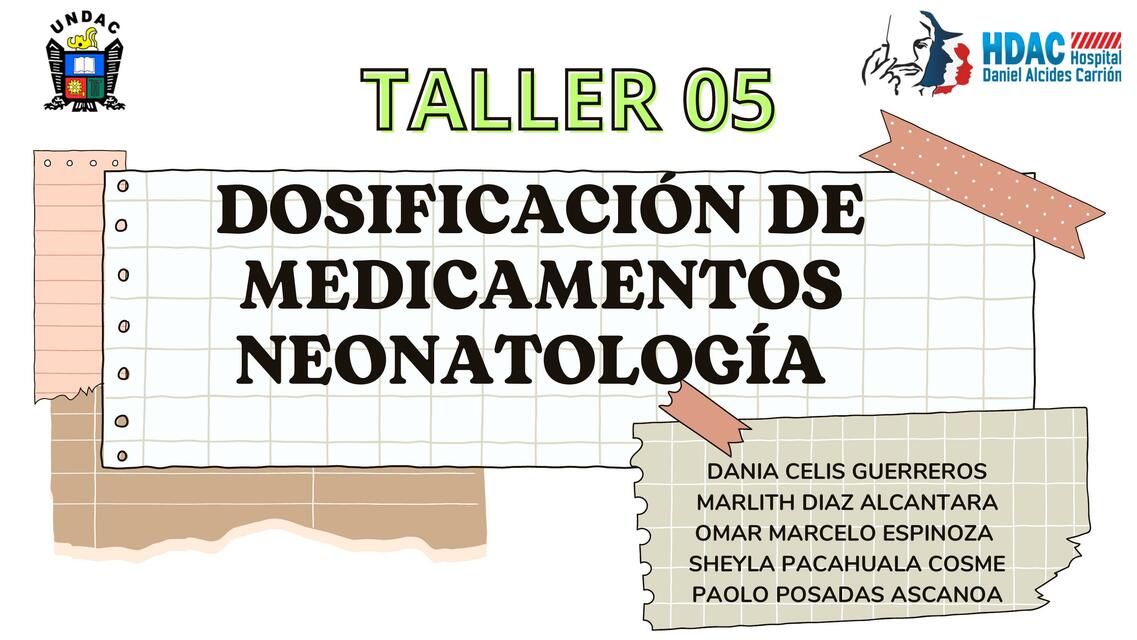 Dosificaciones de medicamentos neonatologia