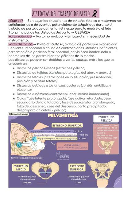 Distocias del trabajo de parto