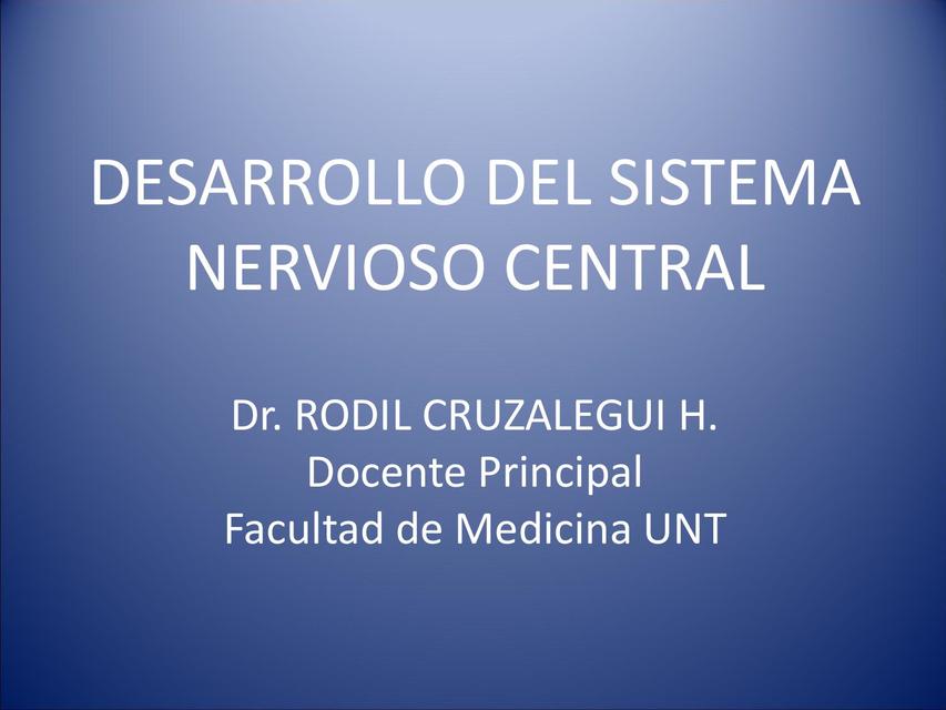 DESARROLLO DE SISTEMA NERVIOSO