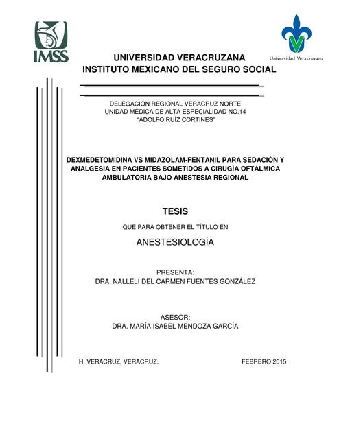 Dexmedetomidina vs Midazolam-Fentanil 