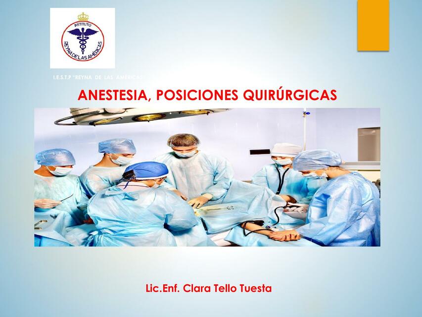 Anestesia , posiciones quirurgicas 