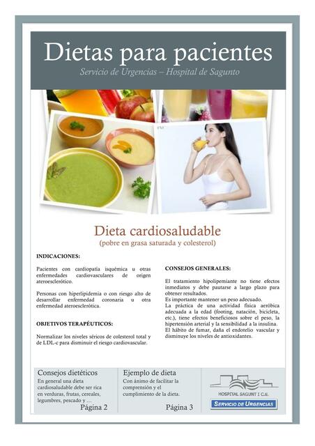 Dietas para pacientes 