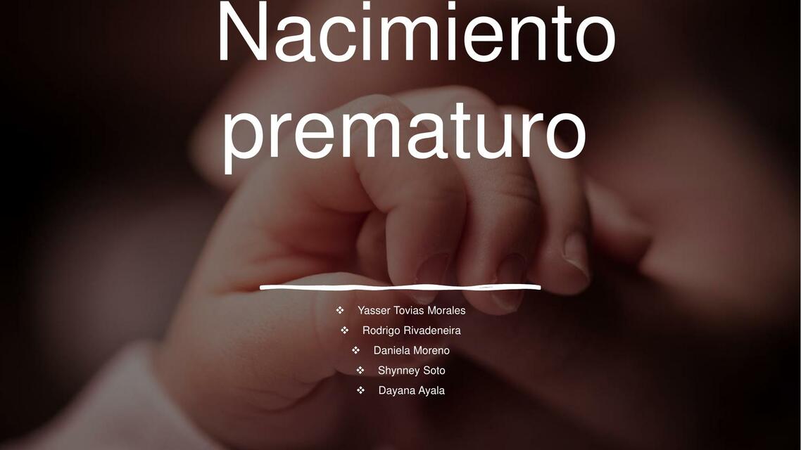 Nacimiento Prematuro