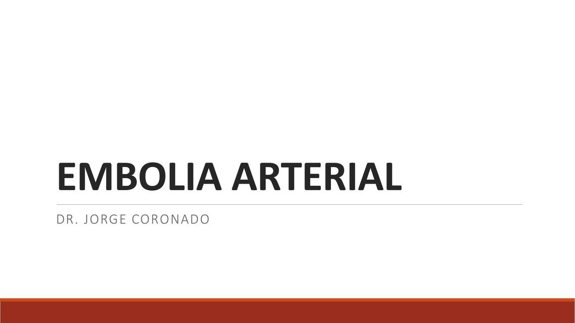 Embolia Arterial 