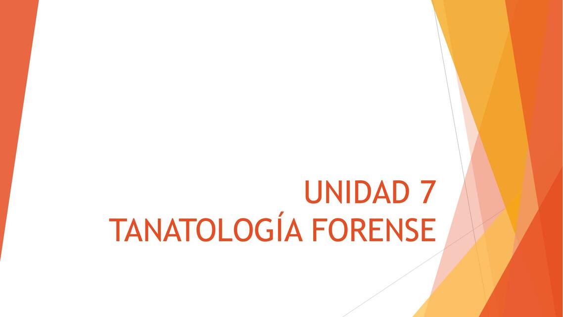 Tanatología forense 