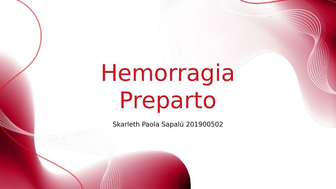 Hemorragia preparto