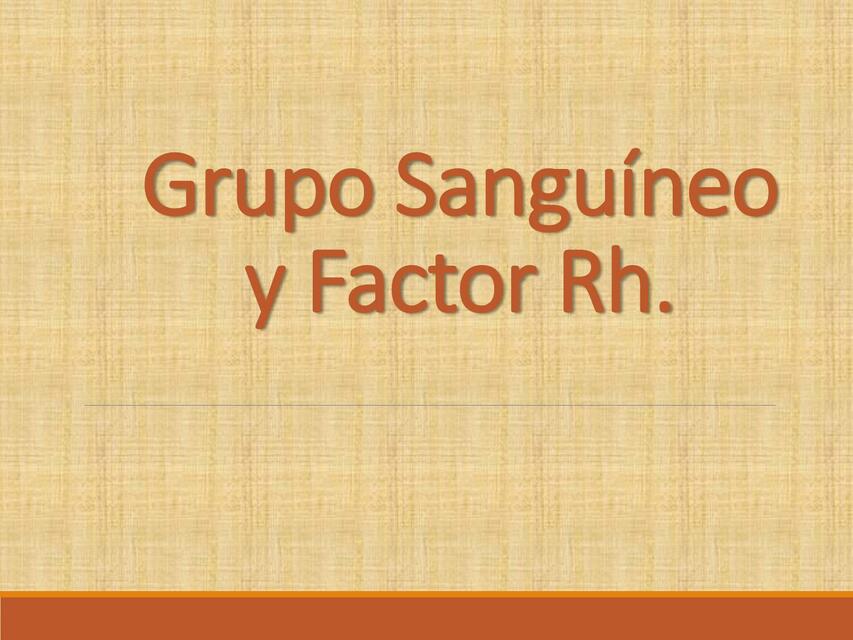 Grupo sanguineo