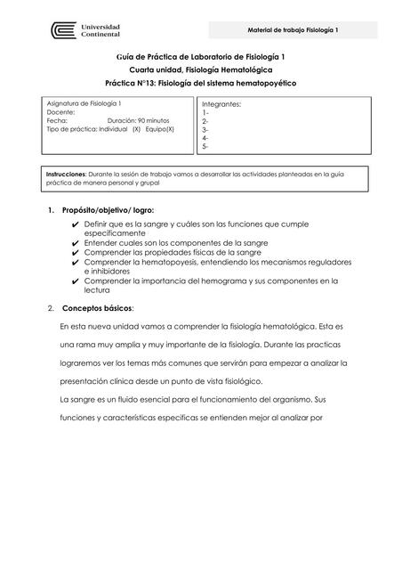 Fisiología del sistema hematopoyetico