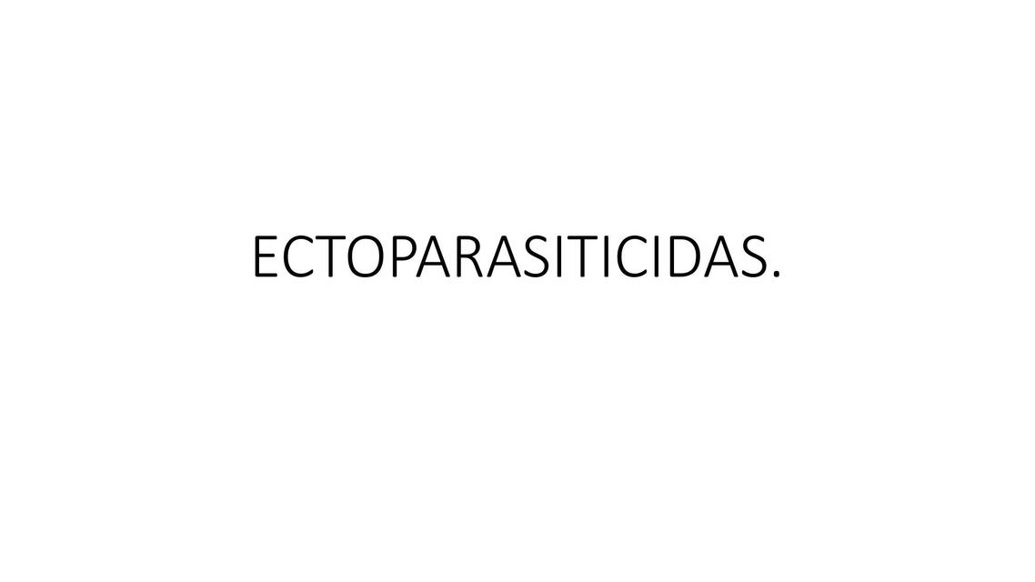 Ectoparasiticidas 