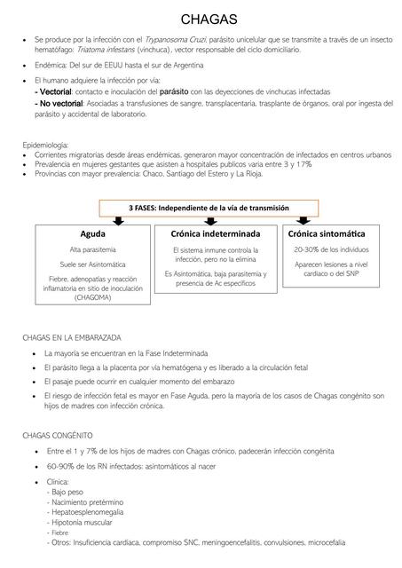 CHAGAS Infecciones congénitas y perinatales